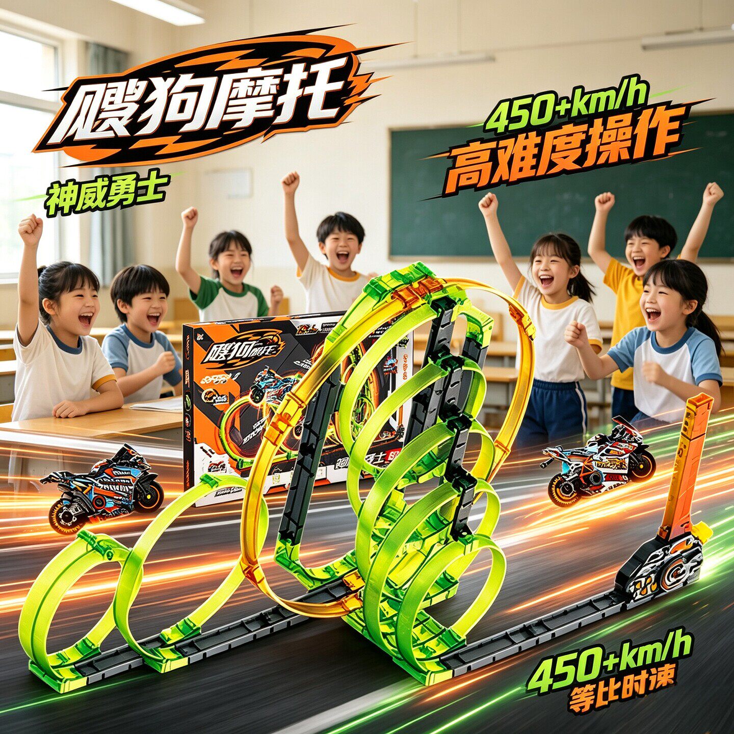 山姆玩具新款网红流行小玩具摩托车盲盒轨道玩具车5男孩玩具益智6
