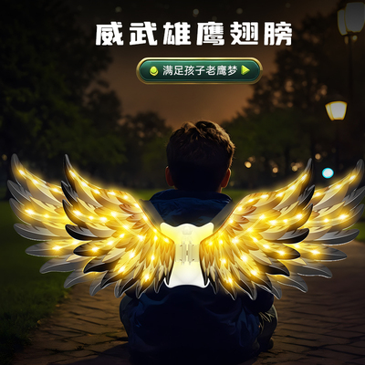 发光会动雄鹰音乐翅膀男女孩玩具
