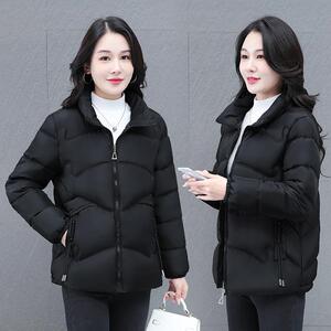 羽绒棉衣棉服女短款韩版修身显瘦冬季妈妈纯色外套棉袄2025新款图片