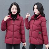 羽绒棉衣棉服女短款韩版修身显瘦冬季妈妈纯色外套棉袄2025新款，女装棉衣/棉服，燕颉服饰