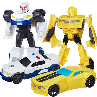 孩之宝变形金刚航行家级塞伯部队擎天柱威震天钢索大黄蜂天火警车