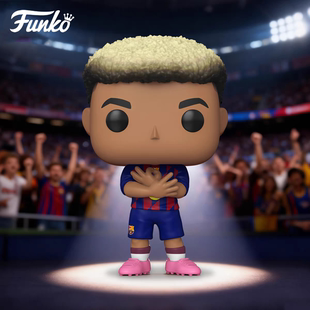 Funko Pop 巴萨足球球星亚马尔手办莱万玩偶佩德里公仔加维摆件