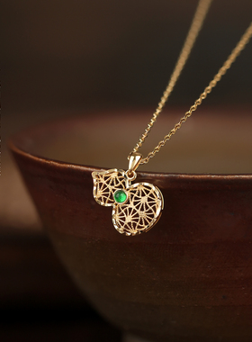 兰术S925纯银女花丝工艺项链