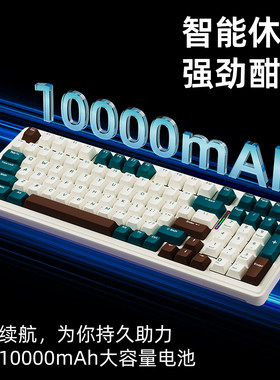 珂芝(KZZI)K98 V2机械键盘10000mAh三模无线蓝牙大容量电池注音键