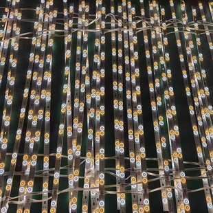 奢石背景墙灯带24v双色漫反射灯智能调光玄关透光石软膜灯箱天花