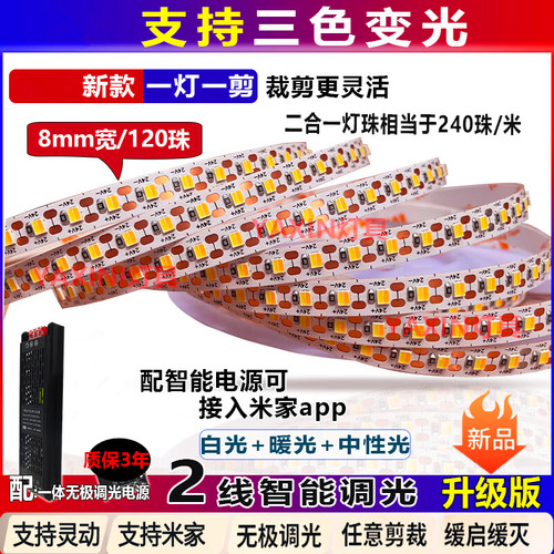 三色一灯一剪5mm板宽LED灯带