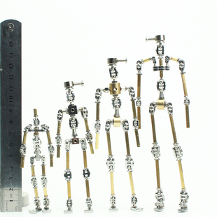 西帕动画纤细系列定格动画不锈钢灵活耐磨人偶骨架(组装成品）