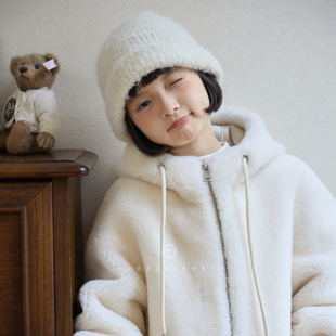 羊毛圈圈帽 好搭配白色帽子搭配好多好多次 YOKI家童装 冬款