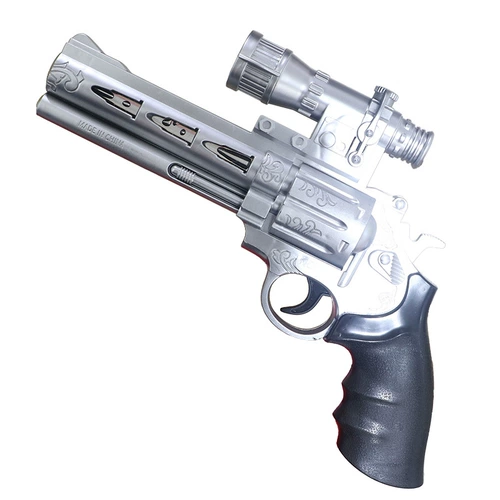 Музыкальный электрический легкий пистолет, револьвер, разноцветная игрушка, вибрация