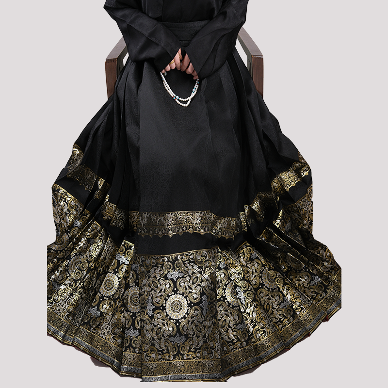 花黛兮【八瑞蟠灵】错金银马面裙2025新款国风半身裙通勤明制汉服,女装/女士精品,汉服半身裙,淘宝优惠券,粉丝福利购,淘宝优惠卷