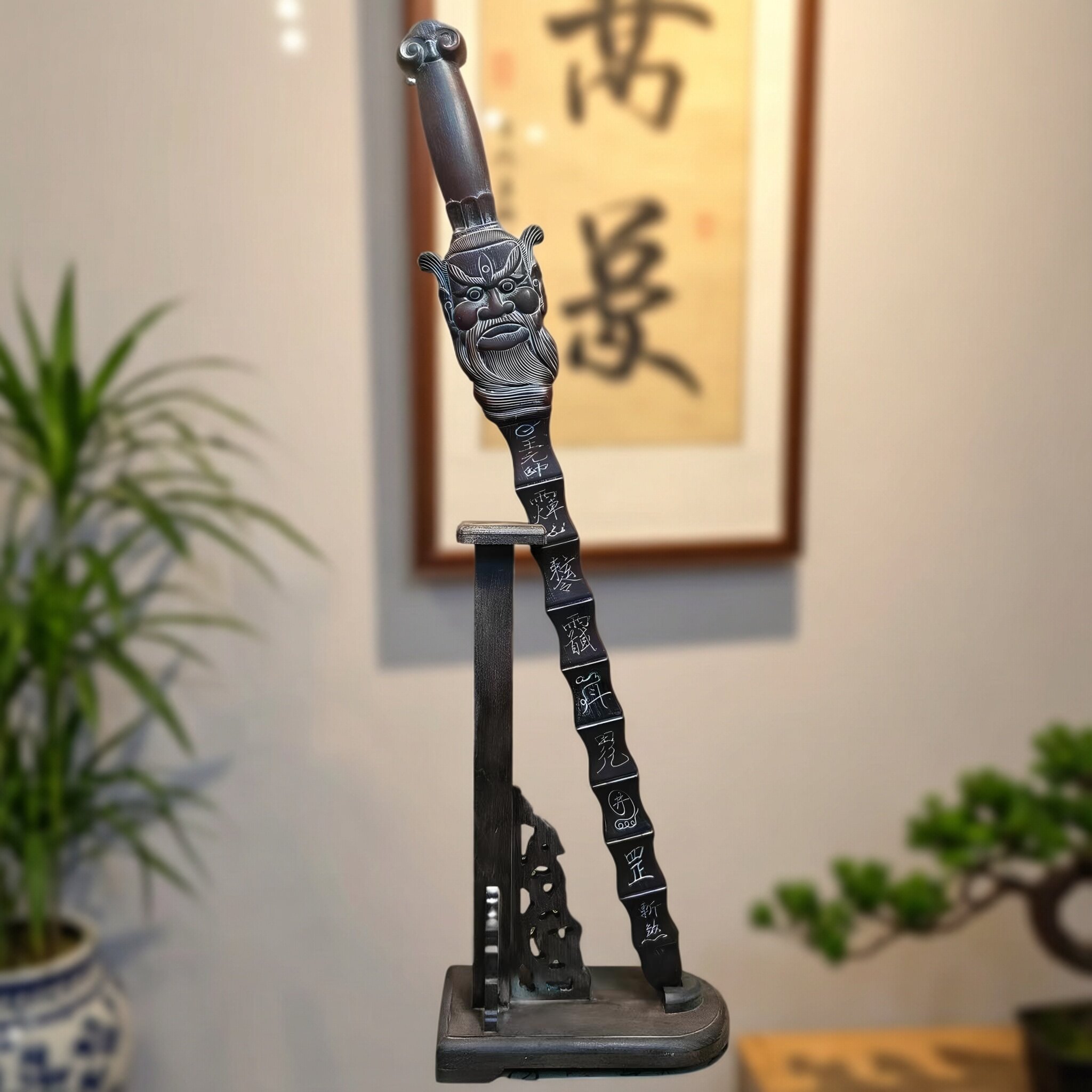 先天主将一炁神君王灵官三五火车王元帅灵官鞭道家桃木打神鞭摆件