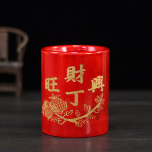 入宅米斗老式家用结婚新居用的潮汕拜神竹筒炉天公香炉插金花五谷