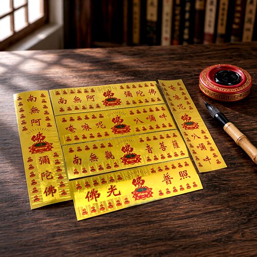 南无阿弥陀佛六字真言不干胶贴
