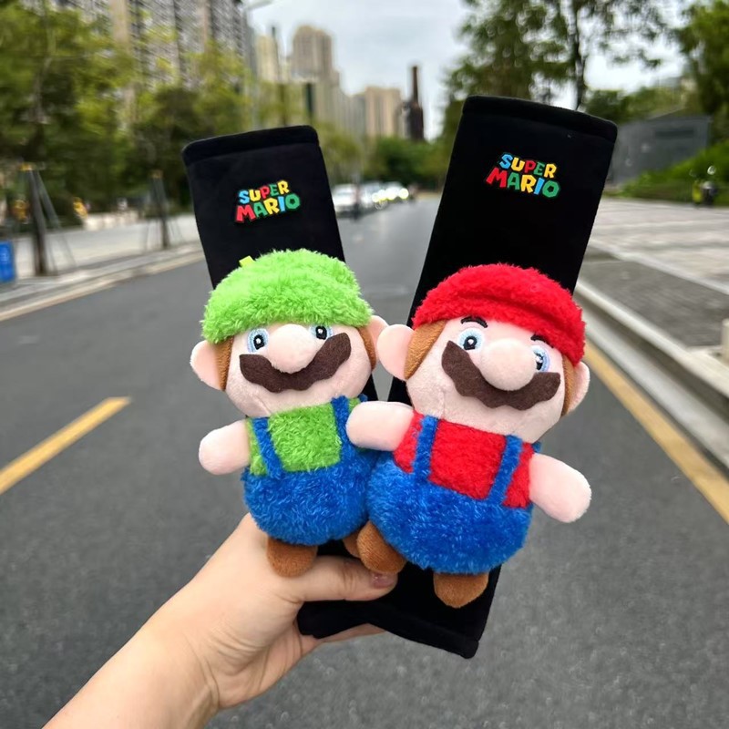 新款卡通毛絨超級馬里奧汽車