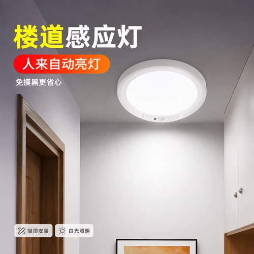 智能楼道感应吸顶灯免接线