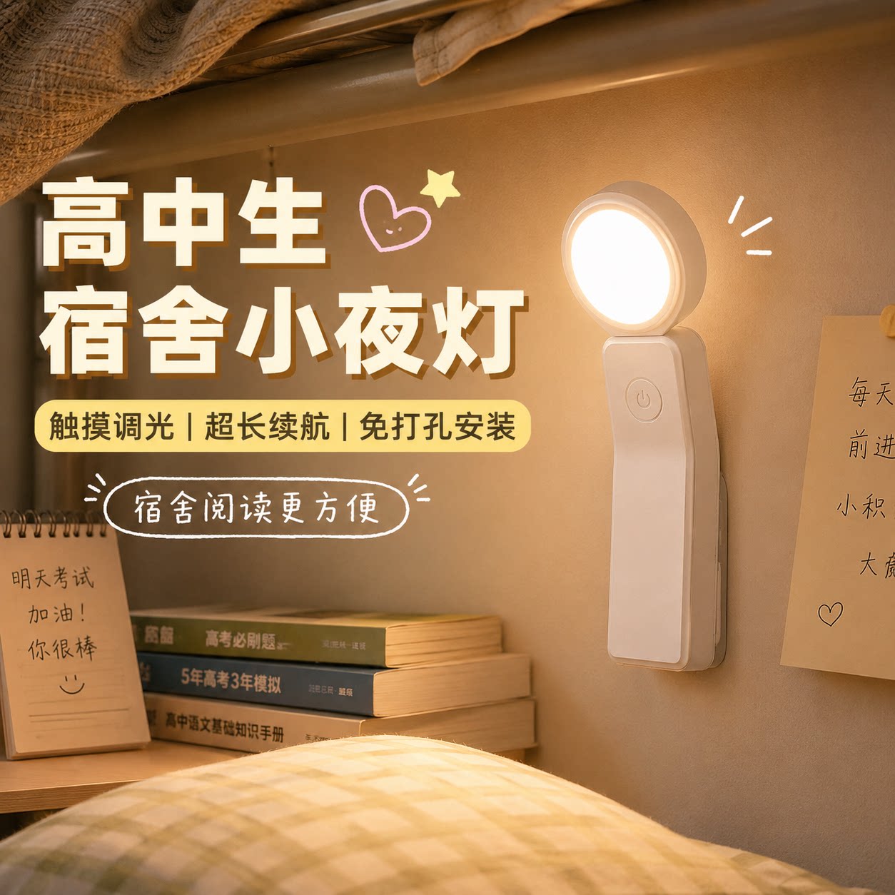 高中宿舍床上学习更省空间图片