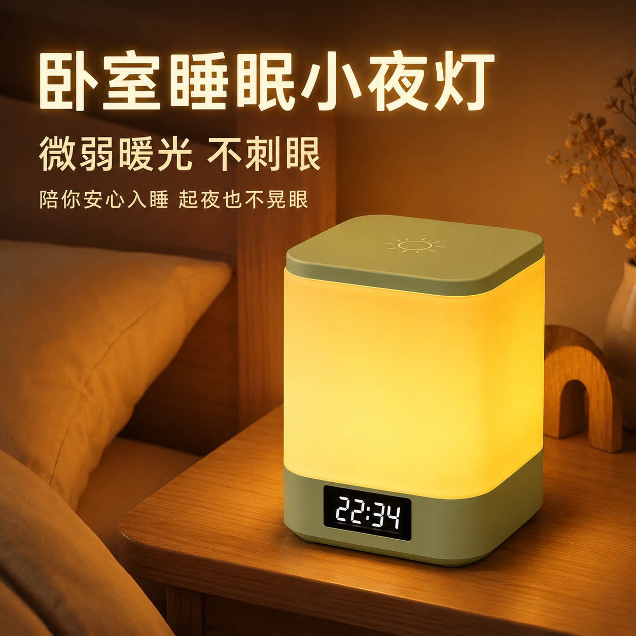 暖光睡眠小夜灯触摸充电款