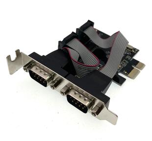 E串口卡RS232 DB9针COM 机工控机半高双口串口卡2U小机箱PCI 台式