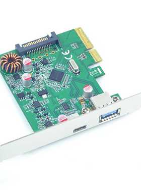 西霸 PCI-E转USB3.1扩展卡TYPE-A和1个TYPE-C/ASM1142/10G/USB3.0
