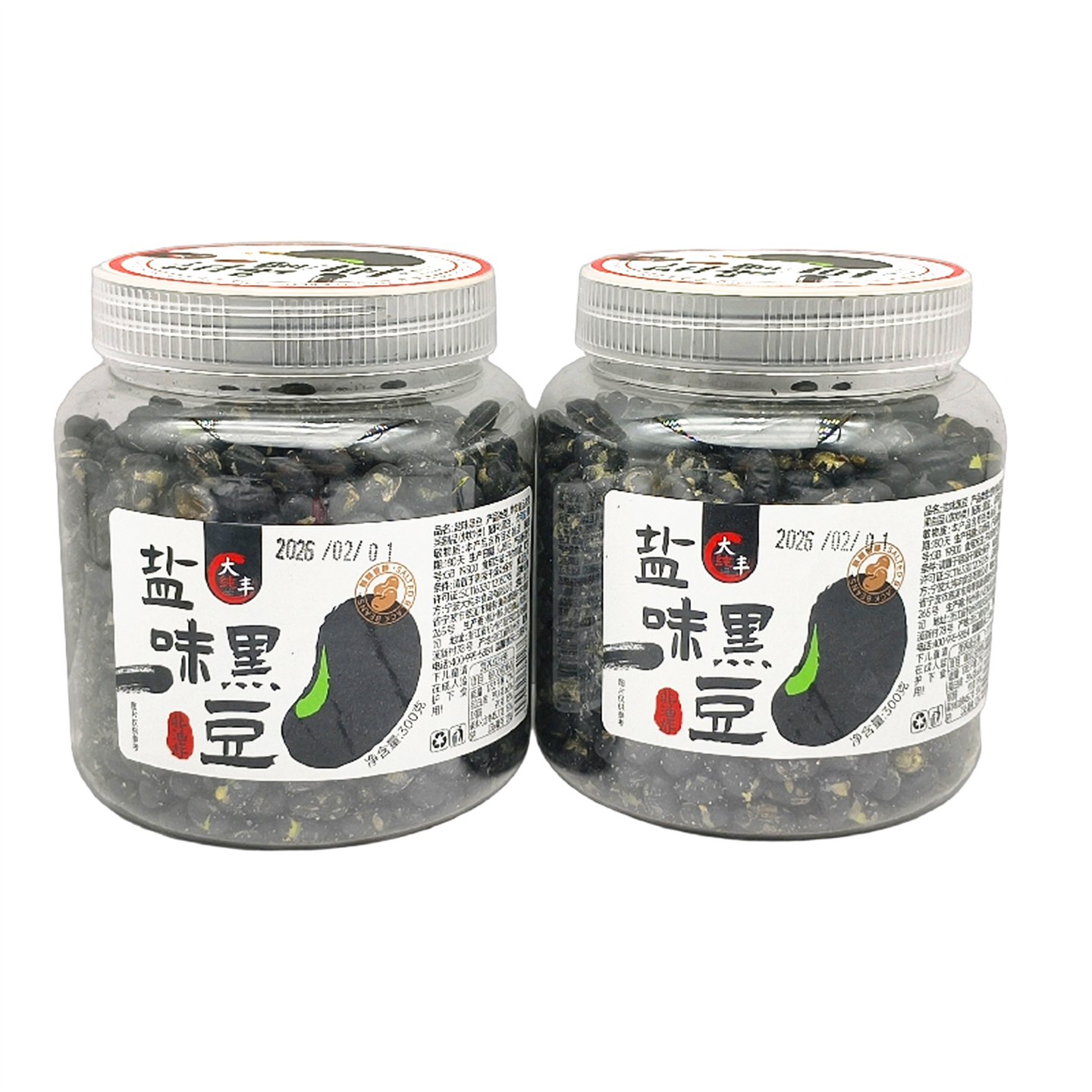 大纯丰盐味黑豆300g/罐非油炸坚果豆类零食追剧休闲小吃 包邮