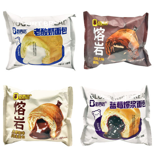 焙西诺老酸奶熔岩巧克力面包2斤