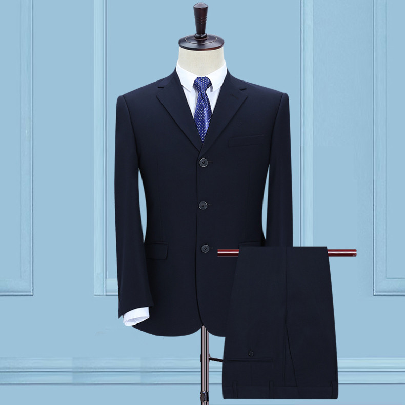 西服套装男士中年爸爸装三件套商务婚礼服40-50岁男士休闲西装秋