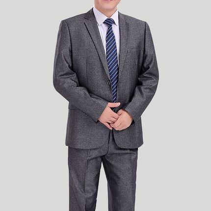 中年宴会喜庆父亲春秋款西装套装