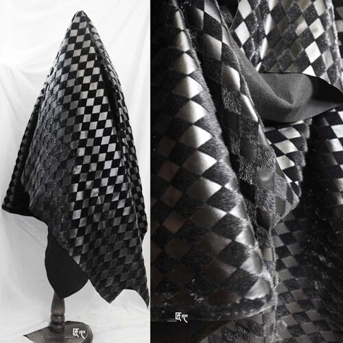 立体菱形匠心皮革服装设计师呢料