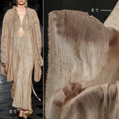 匠心棉炒色做旧服装设计师面料