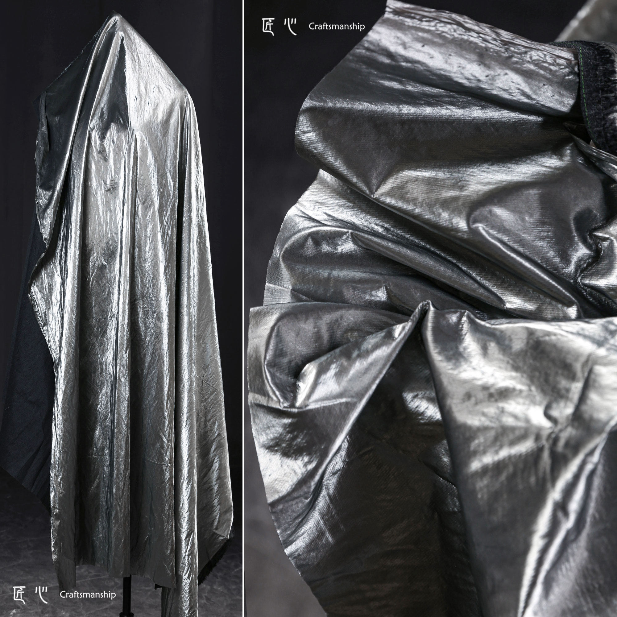 雾霾深灰金属感科技闪光银皮革布料 创意反光风衣diy服装设计面料,居家布艺,海绵垫/布料/面料/手工diy,淘宝优惠券,粉丝福利购,淘宝优惠卷