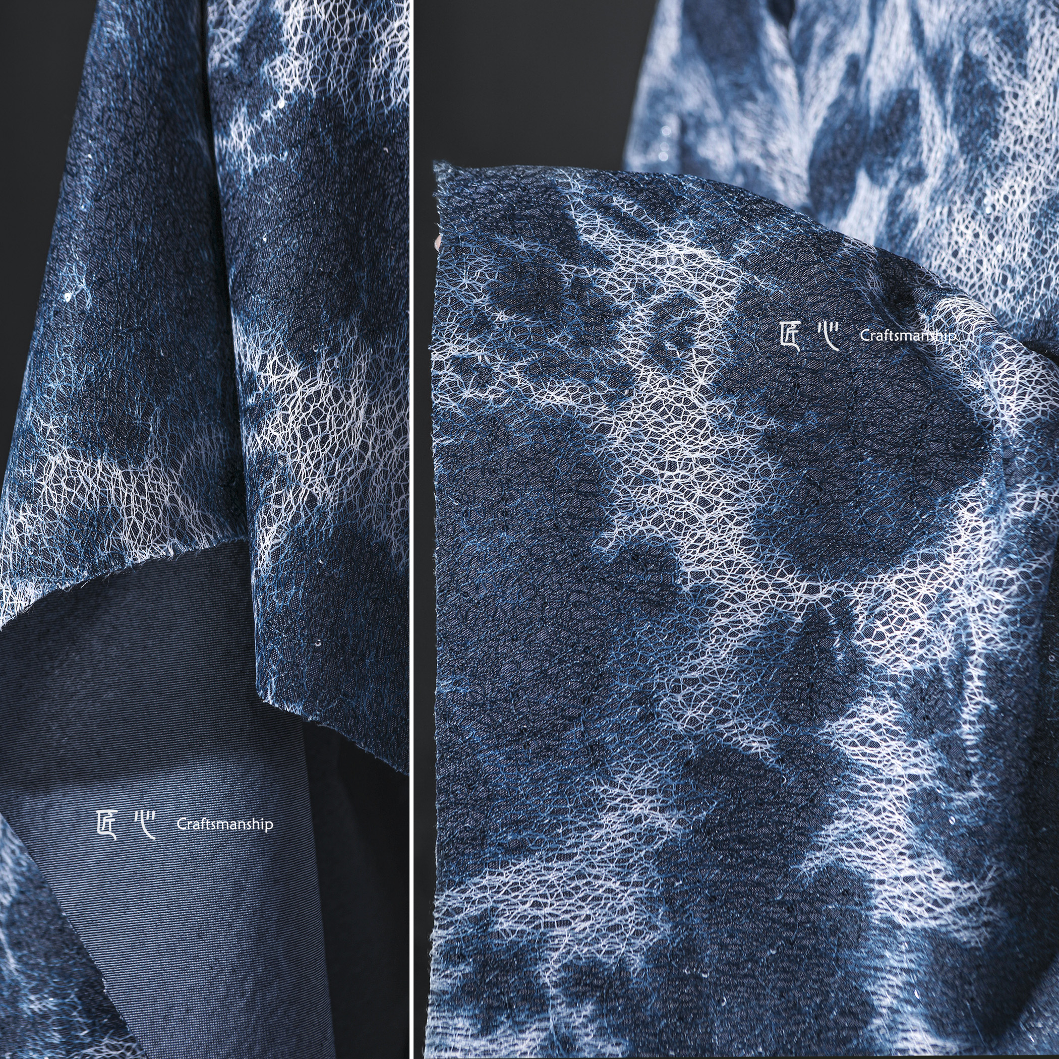 匠心牛仔服饰设计师扎染亮片面料