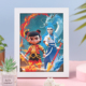 哪吒周边钻石画儿童手工diy材料包钻石贴画卡通相框摆台益智玩具