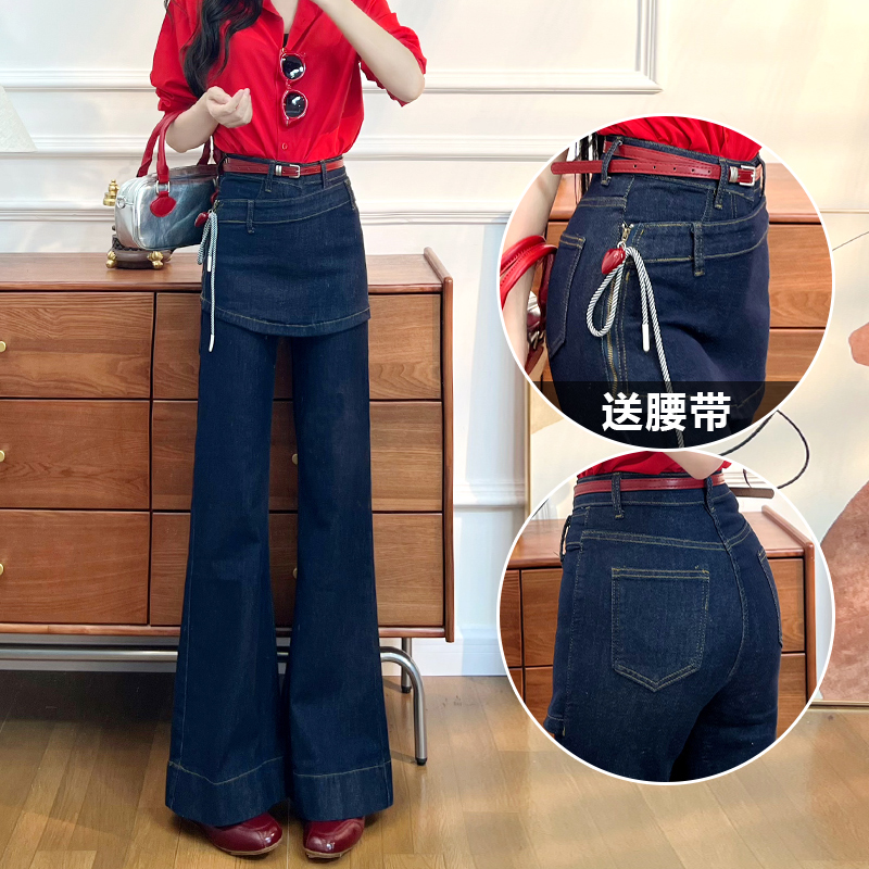 超火个性时髦不贴腿喇叭牛仔裤