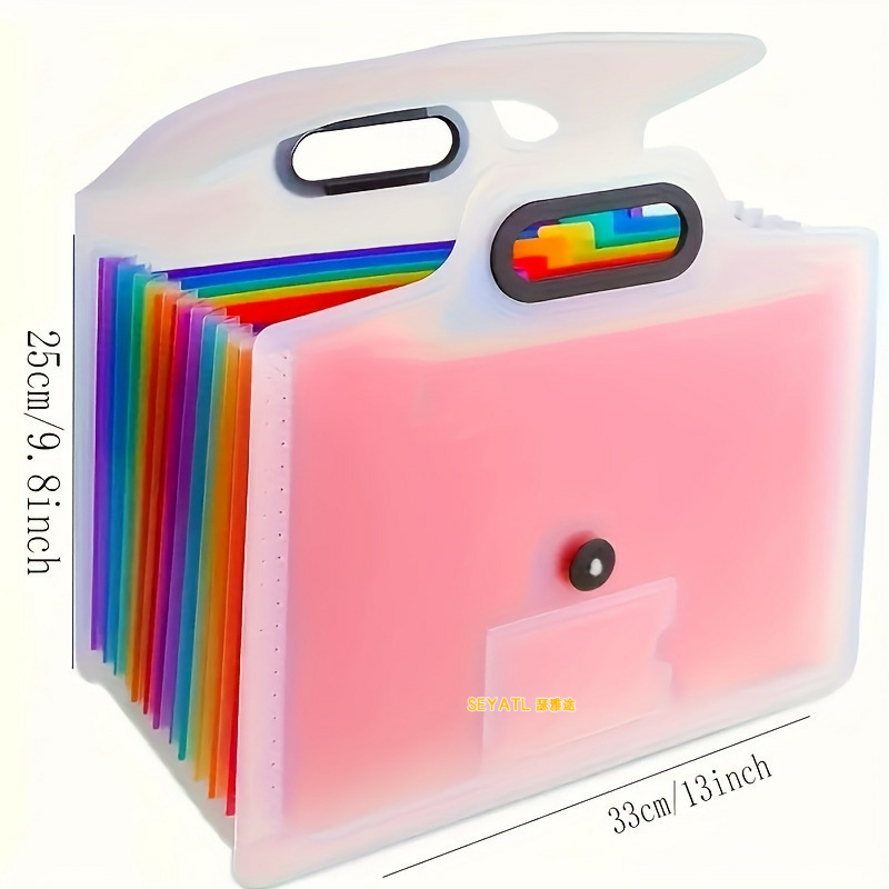SEYATL手提风琴包413格大容量文件夹办公资料收纳文件包风琴包/事