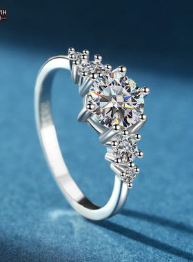 ECETOWIH新款S925女士银戒指六