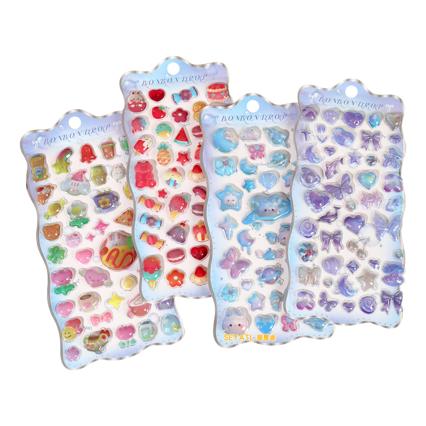SEYATL新款卡通3D浮雕立体贴纸