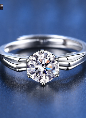 ECETOWIH莫桑石d色1克拉小猫六爪