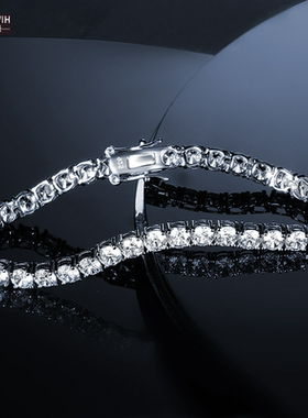 ECETOWIH新款纯银莫桑石2mm满镶