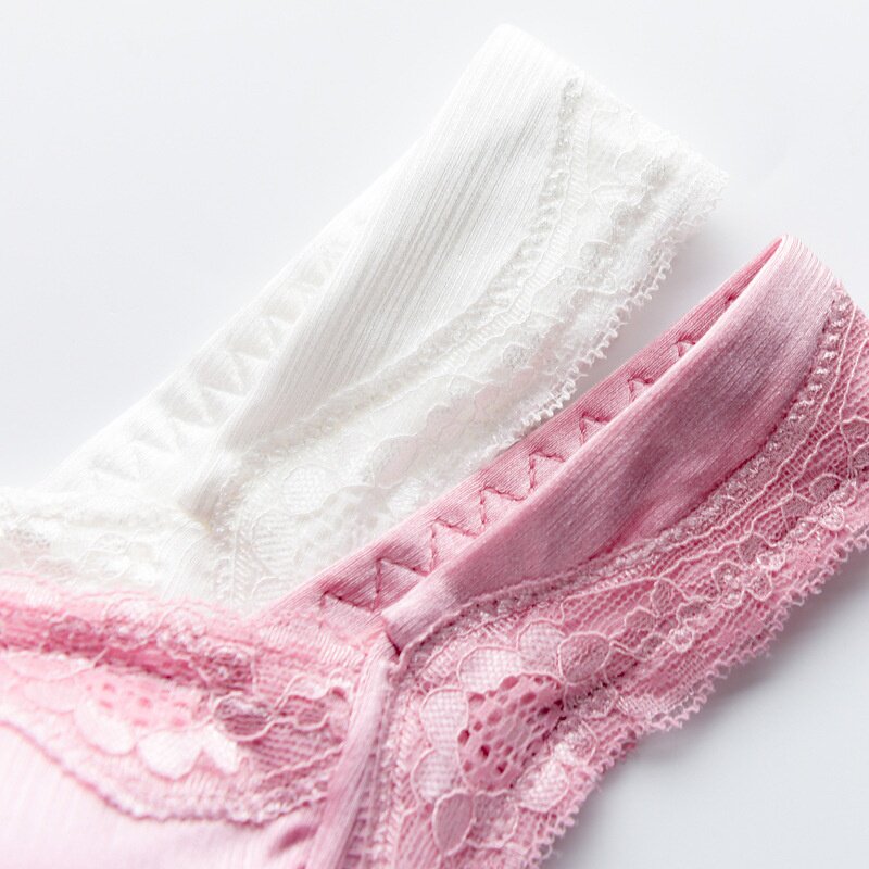 拉丝大码文胸全罩杯收副乳无钢圈聚拢睡眠胸罩运动内衣