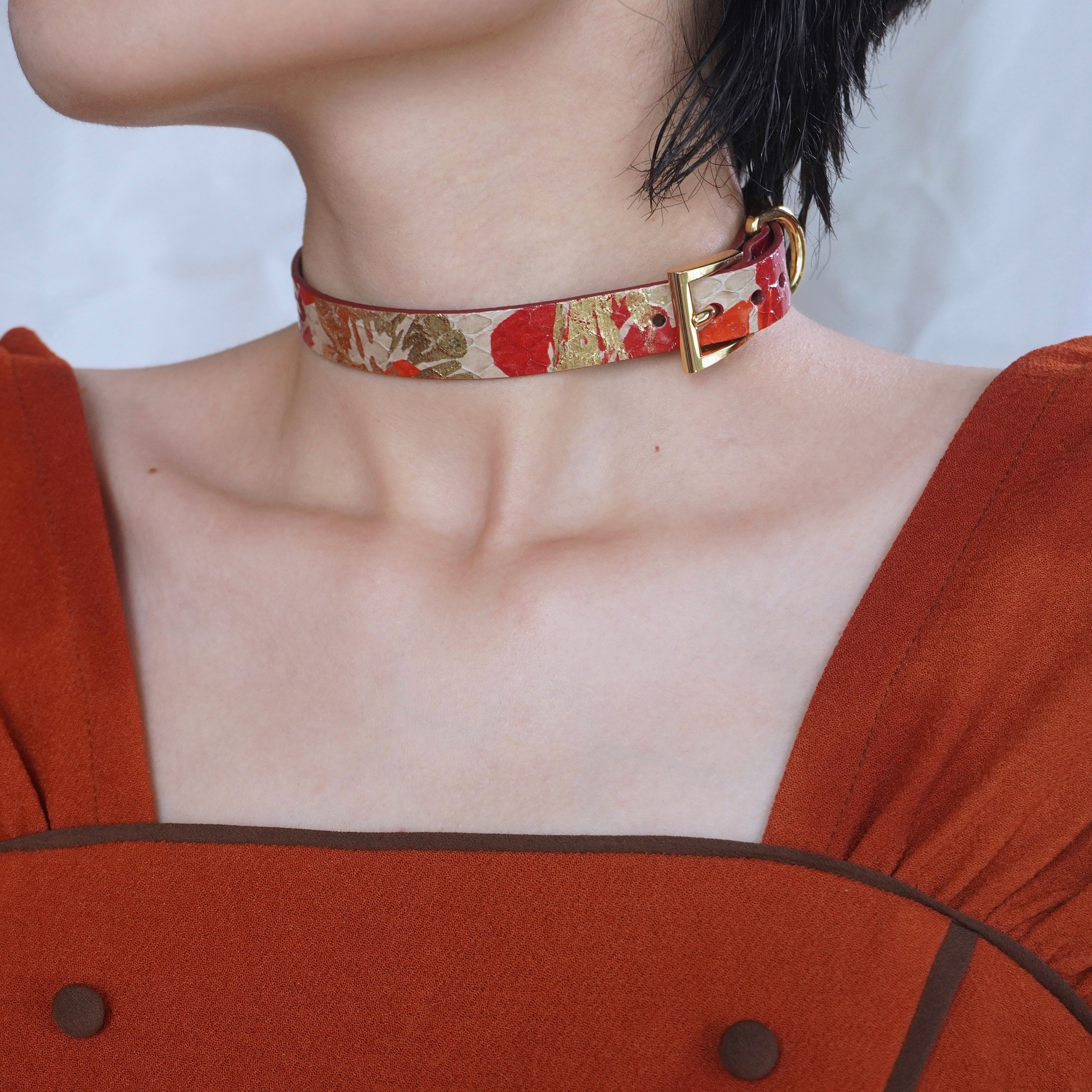 甜酷项圈颈环SUNSETS真皮定制