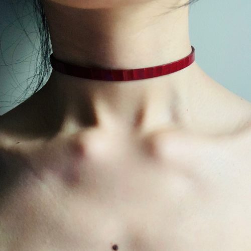 法式choker蛇皮锁骨链女颈环