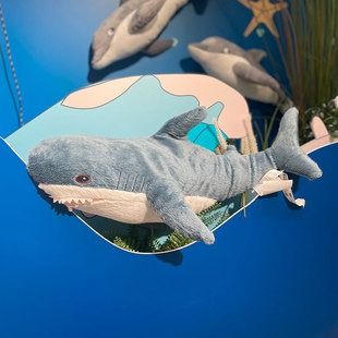 宜家布罗艾幼鲨玩偶男女木偶毛绒玩具小鲨鱼儿童布艺玩具国内代购