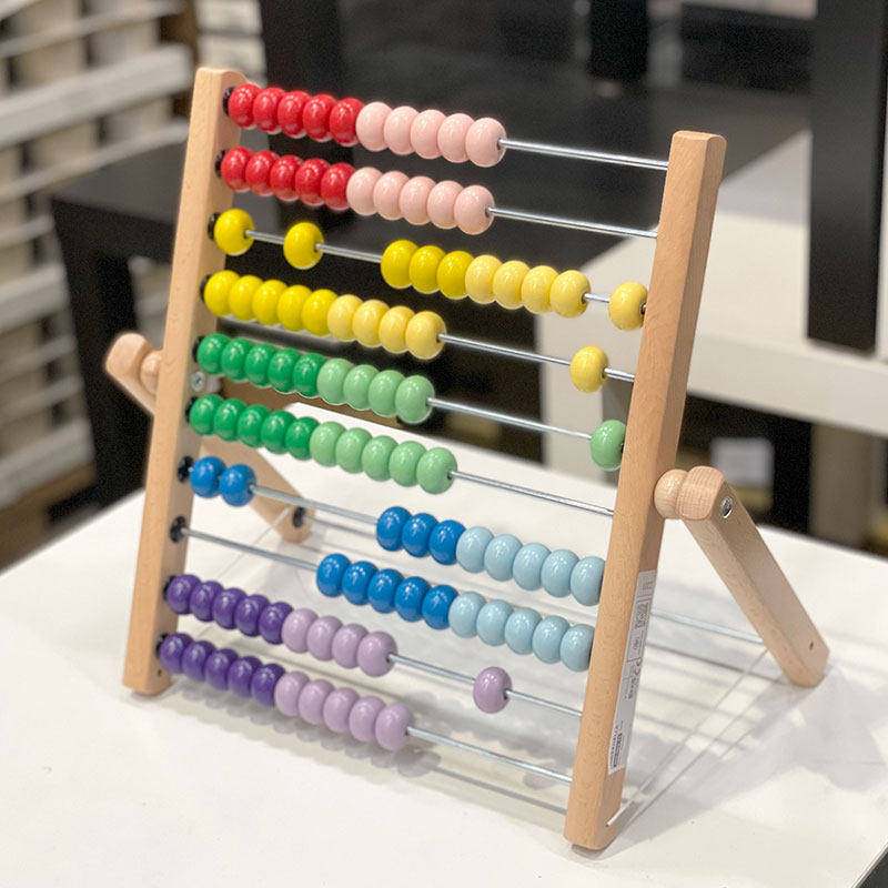 宜家翁德霍拉算盘儿童玩具数学启蒙加减法珠算架计算幼儿早教用具