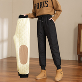 外穿加绒加厚东北哈尔滨防风防水防寒束脚保暖冲锋靴裤 棉裤 女冬季