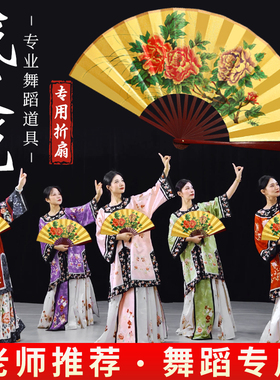 戏文说折扇张兵老师同款古典舞蹈梨花颂专用8寸10寸绢布表演扇子