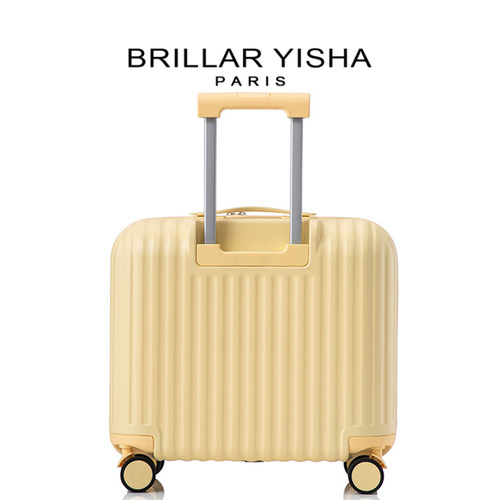 BRILLAR YISHA18寸登机箱女结实耐用纯色小型拉杆箱轻便箱旅行箱