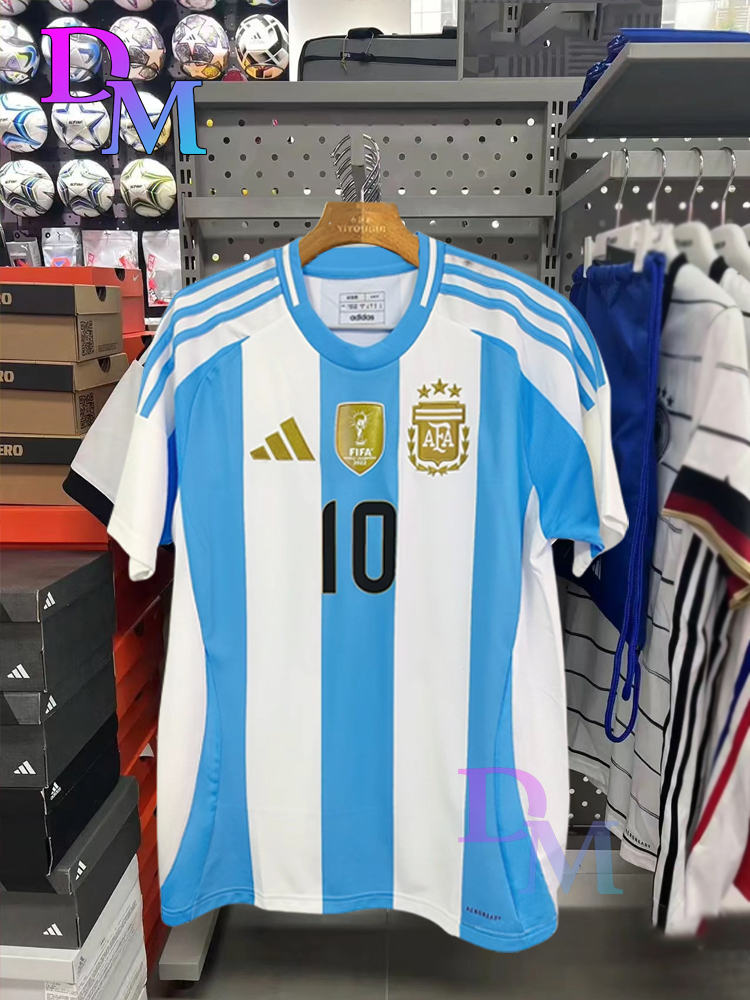 2024美洲杯阿根廷主客场球衣球迷版10号梅西球员版长短袖足球服