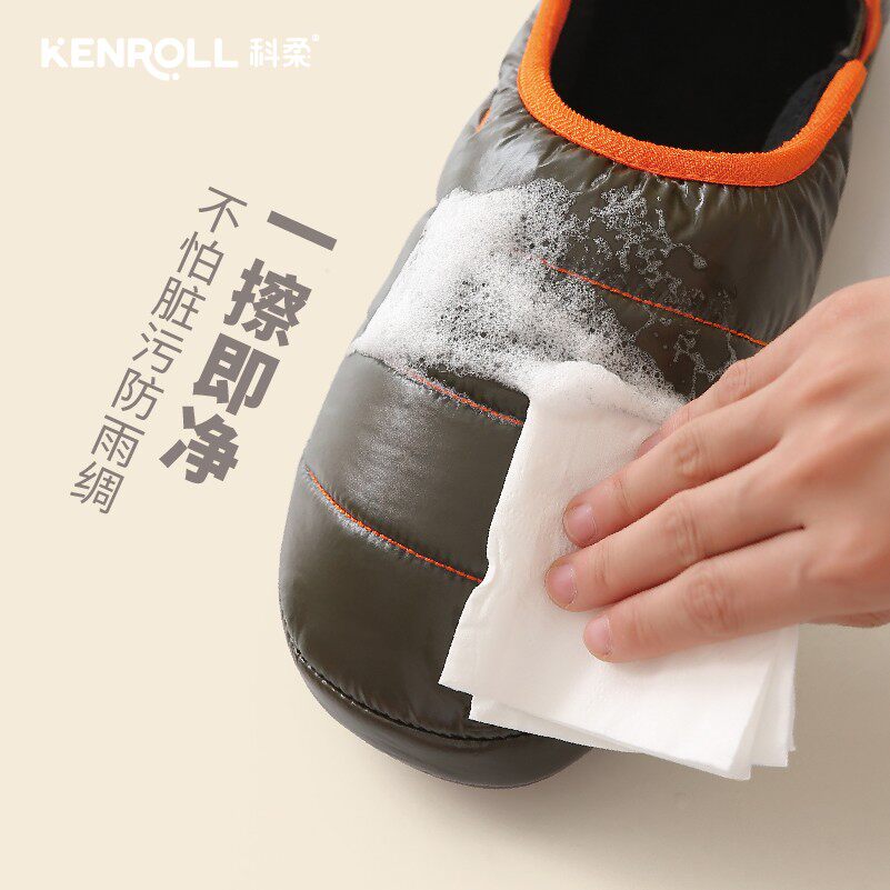 科柔防滑拖鞋女秋冬季情侣室内家居儿童款防水保暖棉鞋男