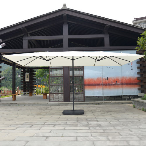 户外庭院家具遮阳伞中柱伞长方形三头伞露台双头遮阳伞防雨户外伞