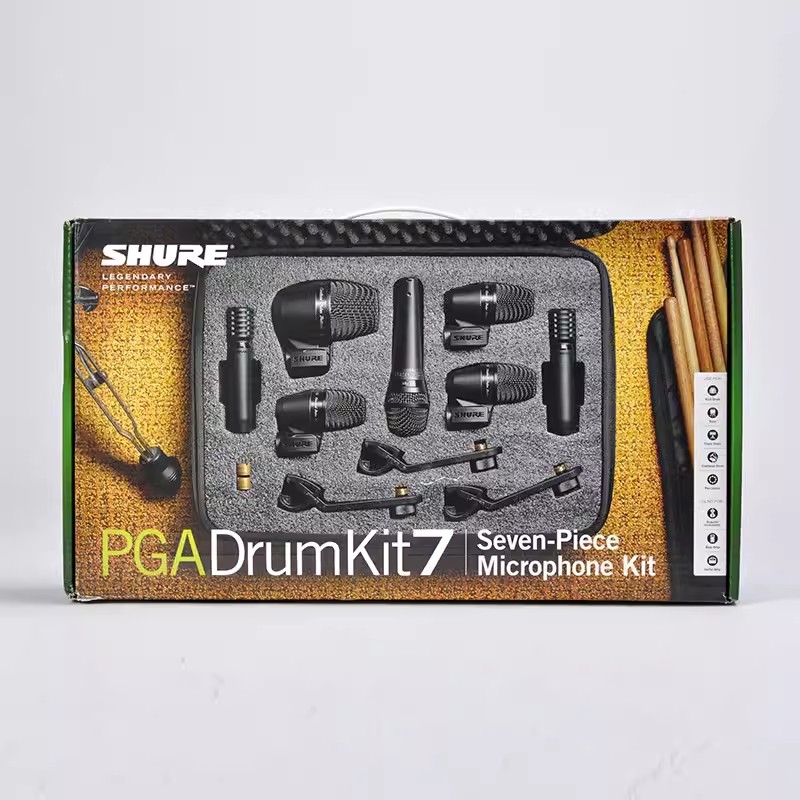 SHURE/舒尔PGADRUMKIT4 5 6鼓麦乐器套装7件套乐队演出底鼓架子鼓
